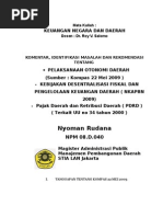 Download Desentralisasi Fiskal dan Pajak - Retribusi Daerah pada Era Otonomi Daerah - Words 2007 by Nyoman Rudana SN16478889 doc pdf