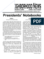 Neighborhood News: Presidents' Notebooks Presidents' Notebooks Presidents' Notebooks Presidents' Notebooks