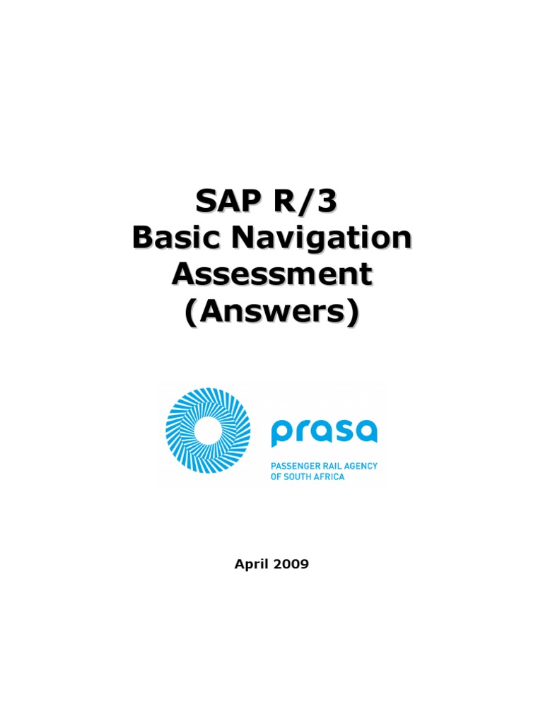 SAP Nav Assessment Answers | PDF | Icon (Computing) | Menu (Computing)