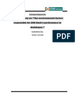 A Project Study On "The Environmental Factors Responsible For IDBI Bank's Performance in Ambikapur."