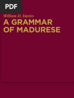 Grammar of Madurese (Mouton Grammar Library) PDF