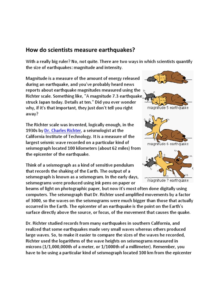 How do scientists measure earthquakes dr charles richter pdf