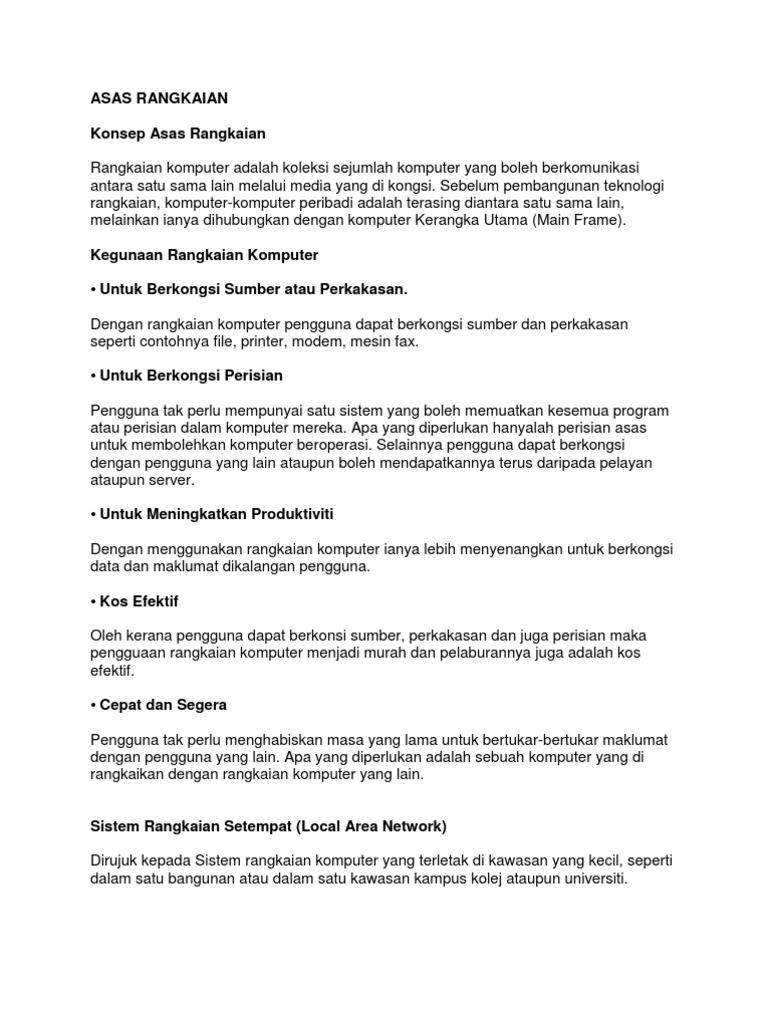 Asas Rangkaian Pdf