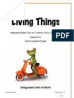 Living Things: Integrated Unit of Work
