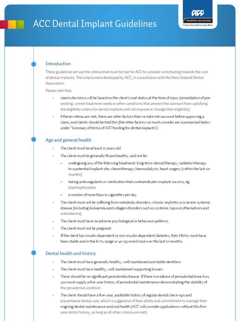 Guidelines 1 PDF Dental Implant Dentistry
