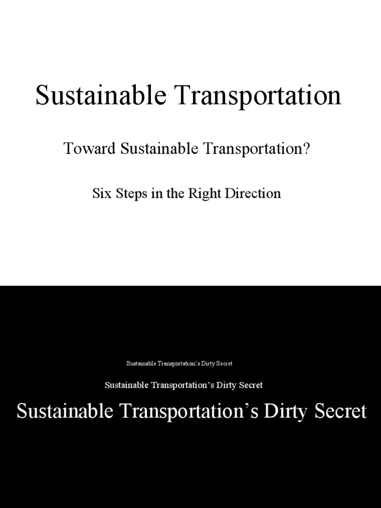 Steps to Sustainable Transportation | PDF | Sustainable Transport ...