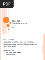 CSCI 330 T Unix S: HE Ystem