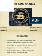 Reserve Bank of India: Vidur Ahuja Amardeep Shokeen 13BSP0911 13BSP1500