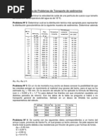 Problemas de Transporte de Sedimentos