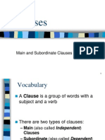 Main and subordinate clauses explained