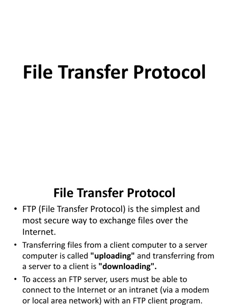 Understanding File Transfer Protocol (FTP) | PDF | File Transfer ...