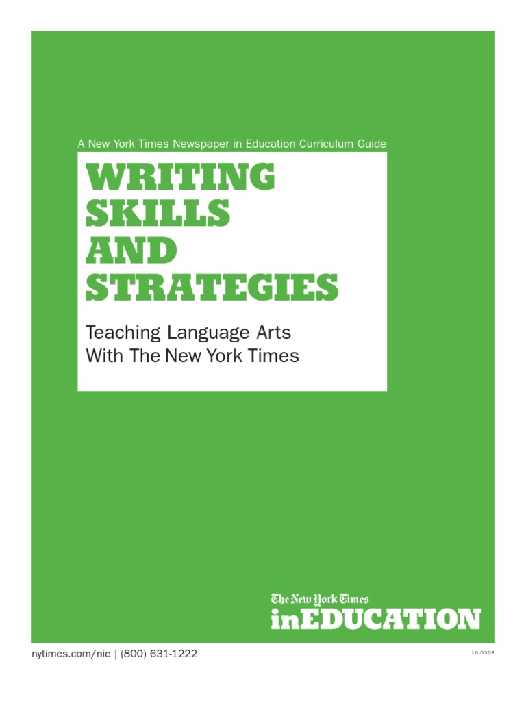 Writing Skills PDF The New York Times Lesson Plan