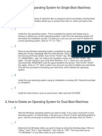 How To Delete An Operating System For Single-Boot Machines