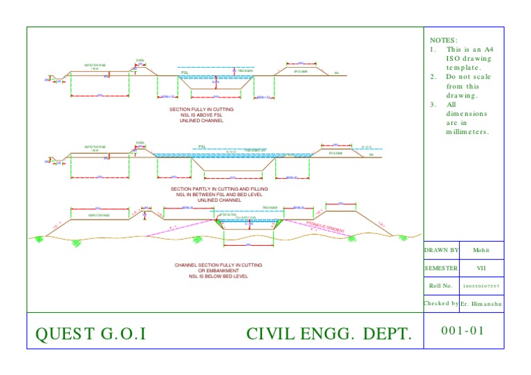 Civil Engineering Drawing Specifications | PDF | Civil Engineering