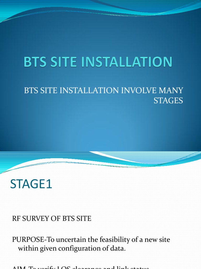 BTS Installation and Testing Process | PDF | Antenna (Radio ...