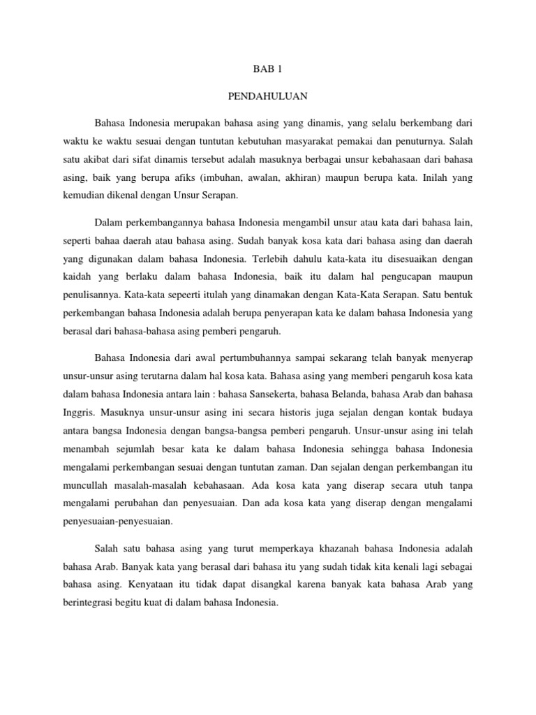 Makalah Kosa Kata Arab