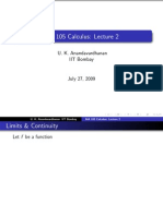 MA 105 Calculus: Lecture 2: U. K. Anandavardhanan IIT Bombay