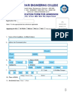 Easwari Engineering College: Application Form For Admission