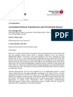 Association Between Nanobacteria and Periodontal Disease: Correspondence