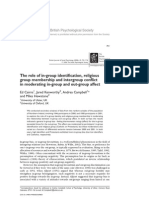 The Role of In-Group Identification, Religious Group Membership and Intergroup Conflict in Moderating In-Group and Out-Group Affect