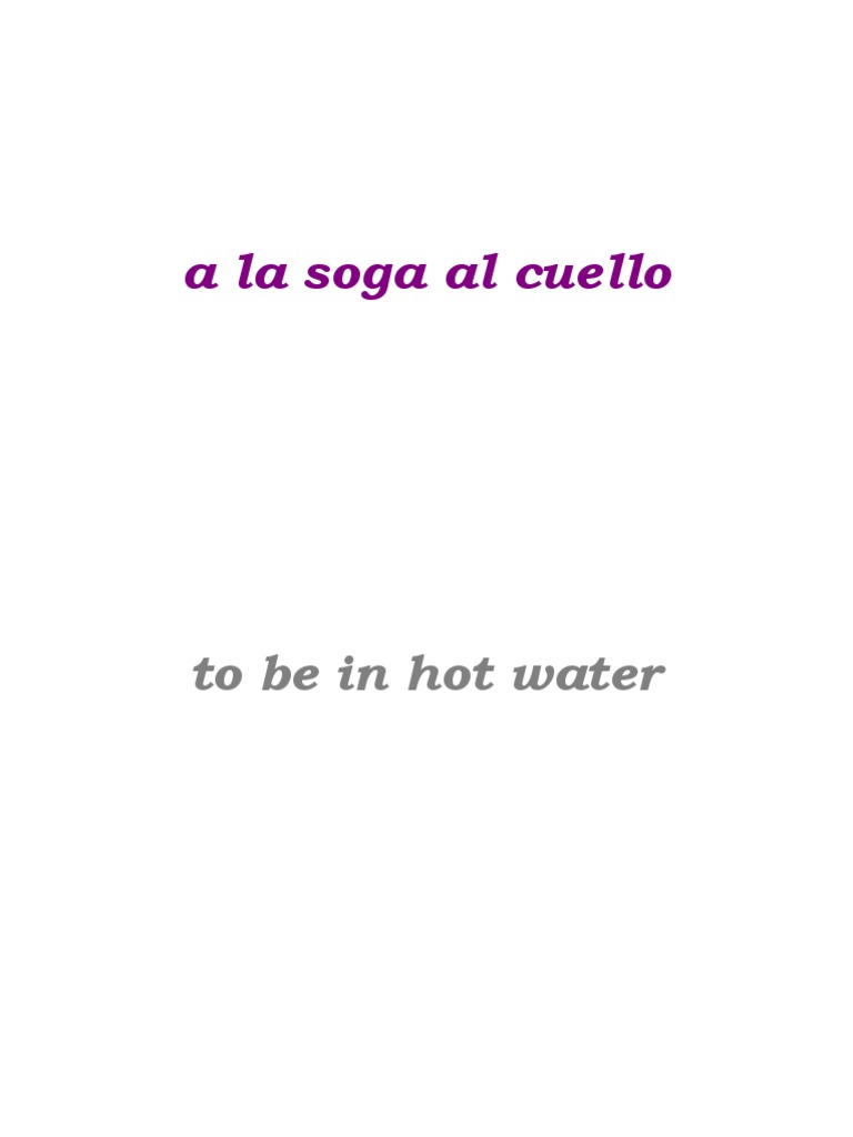 Spanish Idioms and Their Meanings | PDF | Nature