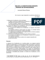 Defensa constitucional durante el periodo de entreguerras