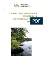 Finnish Language Summer2013