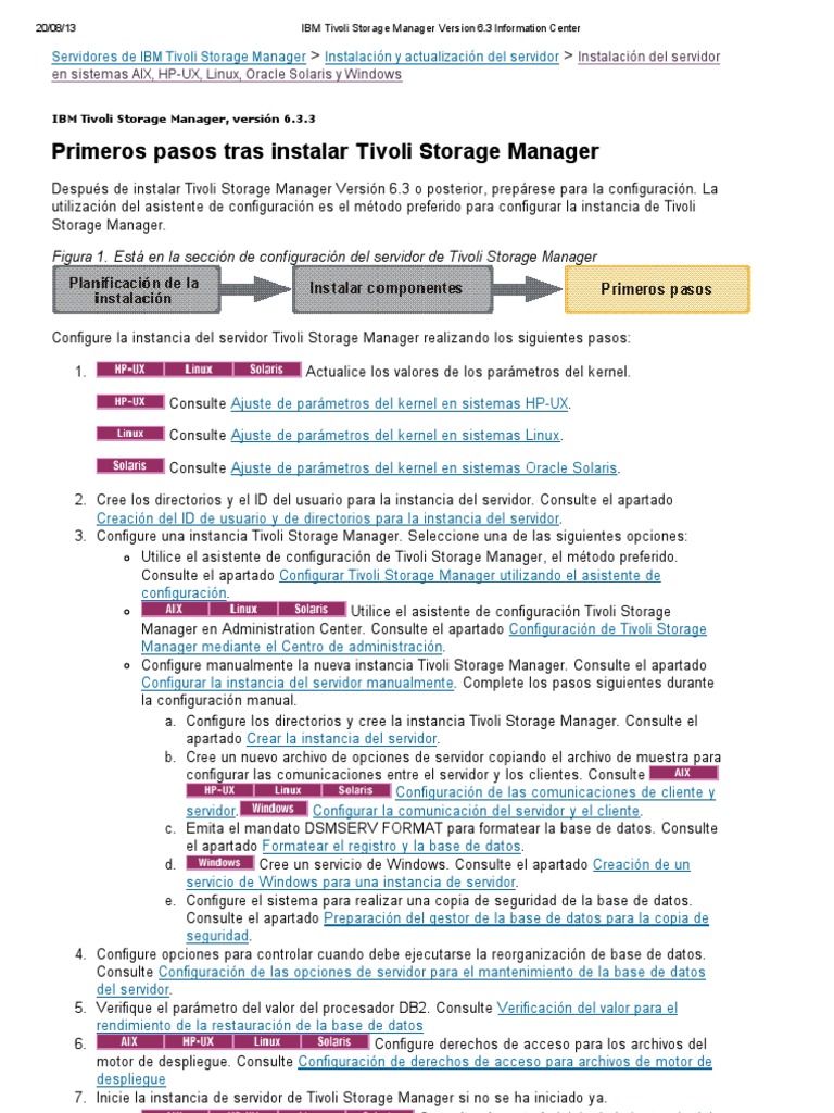 IBM TSM 6 - Pasos de Instalacion | PDF | Servidor (Computación ...