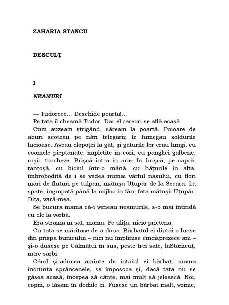 Zaharia-Stancu-Descul?