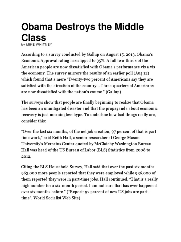 Obama's Economic Impact on Middle Class | PDF