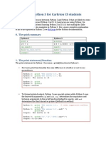 Python 2 vs. Python 3 For Carleton CS Students