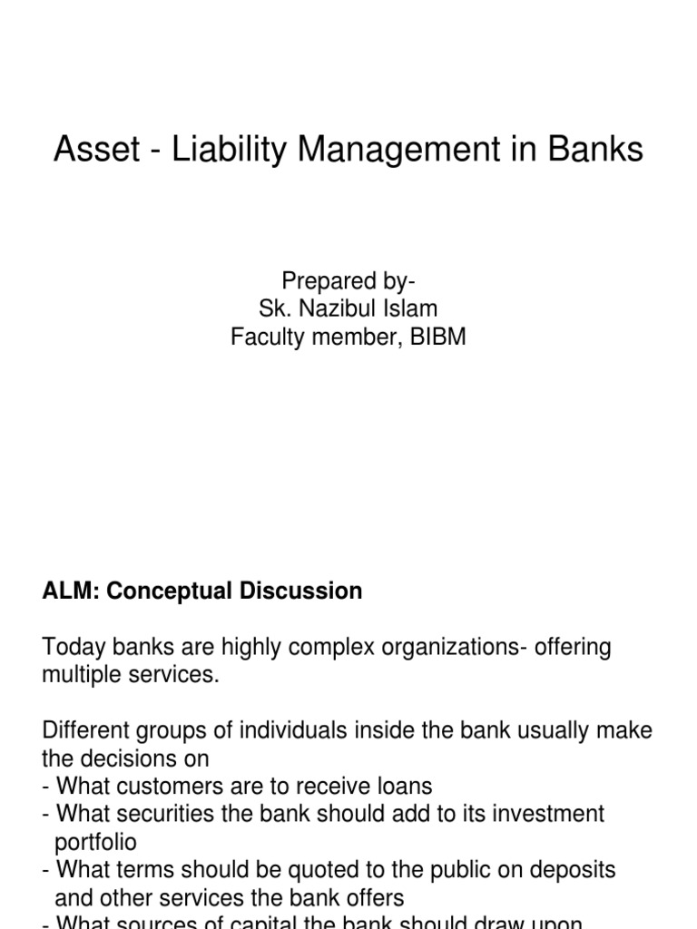 Asset-Liability Management in Banking | PDF | Asset Liability ...