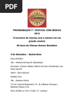 Programação do 7º Festival CineMúsica 2013