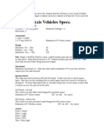 Axis Vehicles Specs