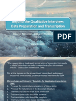 Preparing Qualitative Interview Transcripts