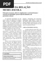 ALMEIDA, Adriana. Desafios da relação museu-escola.