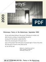 Waterways Poetry in The Mainstream: Volume 24 Number 8