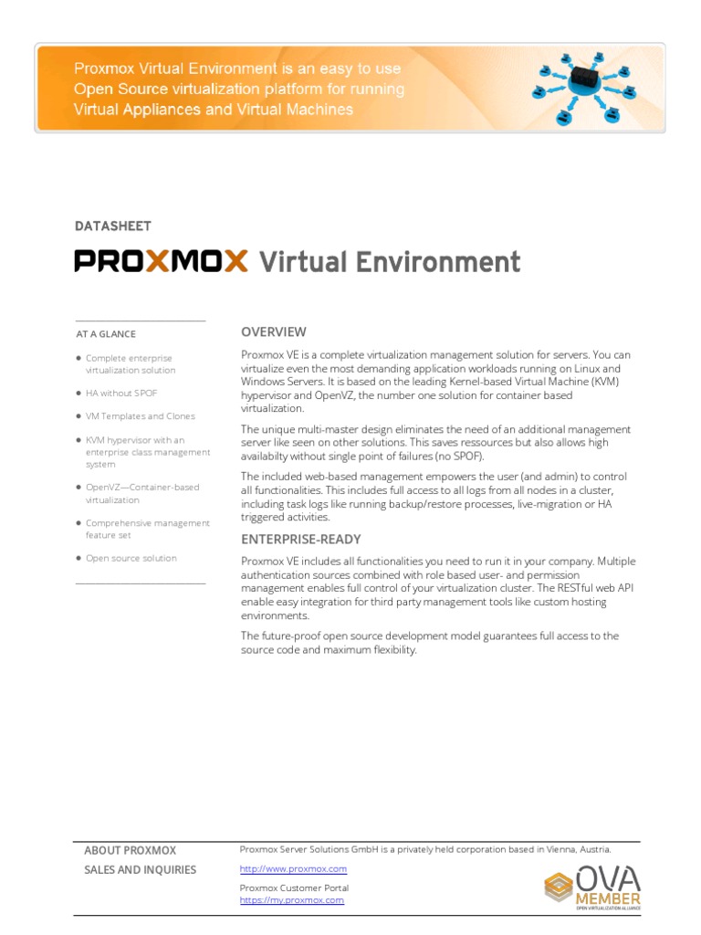 Proxmox Ve Datasheet – Proxmox VE Datasheet – GOHA