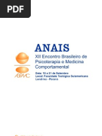 Xii Encontro de Psicoterapia e Medicina Comportamental