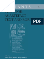 A. M. Hansen, R. Lüdeke, W. Streit, C. Urchueguía, P. Shillingsburg eds. The Book as Artefact Text and Border Variants 4  2006