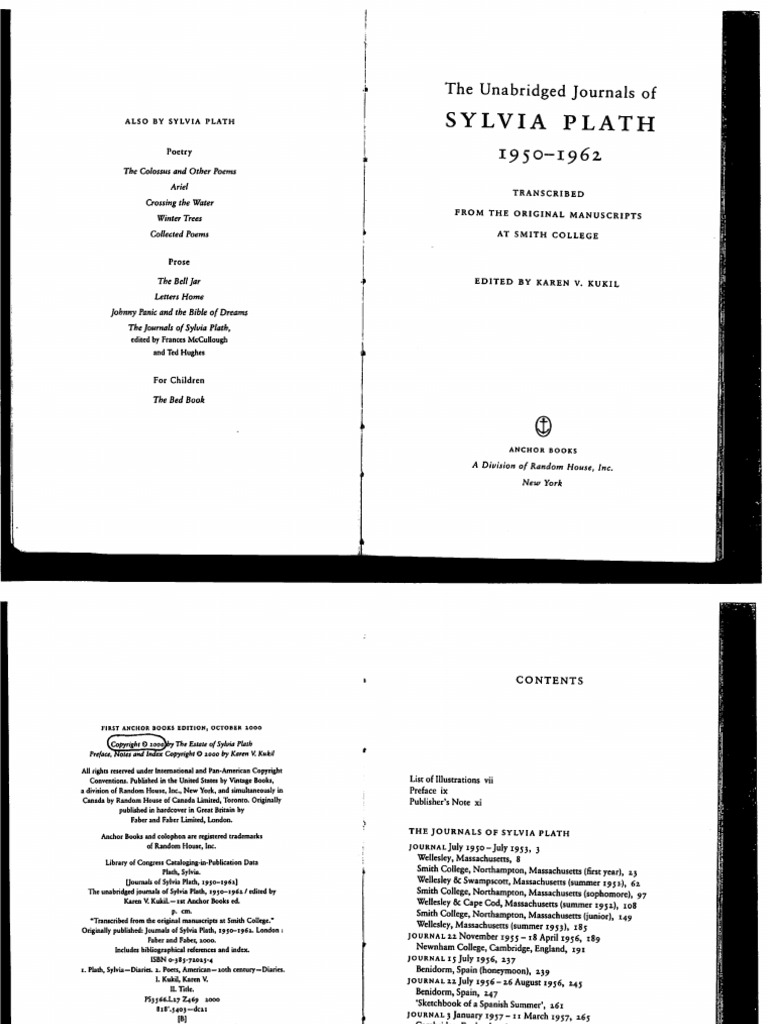 Sylvia Plath Unabridged Journals PDF