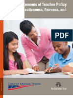 Essential Elements of Teacher Policy in ESEA Effectiveness Fairness and Evaluation