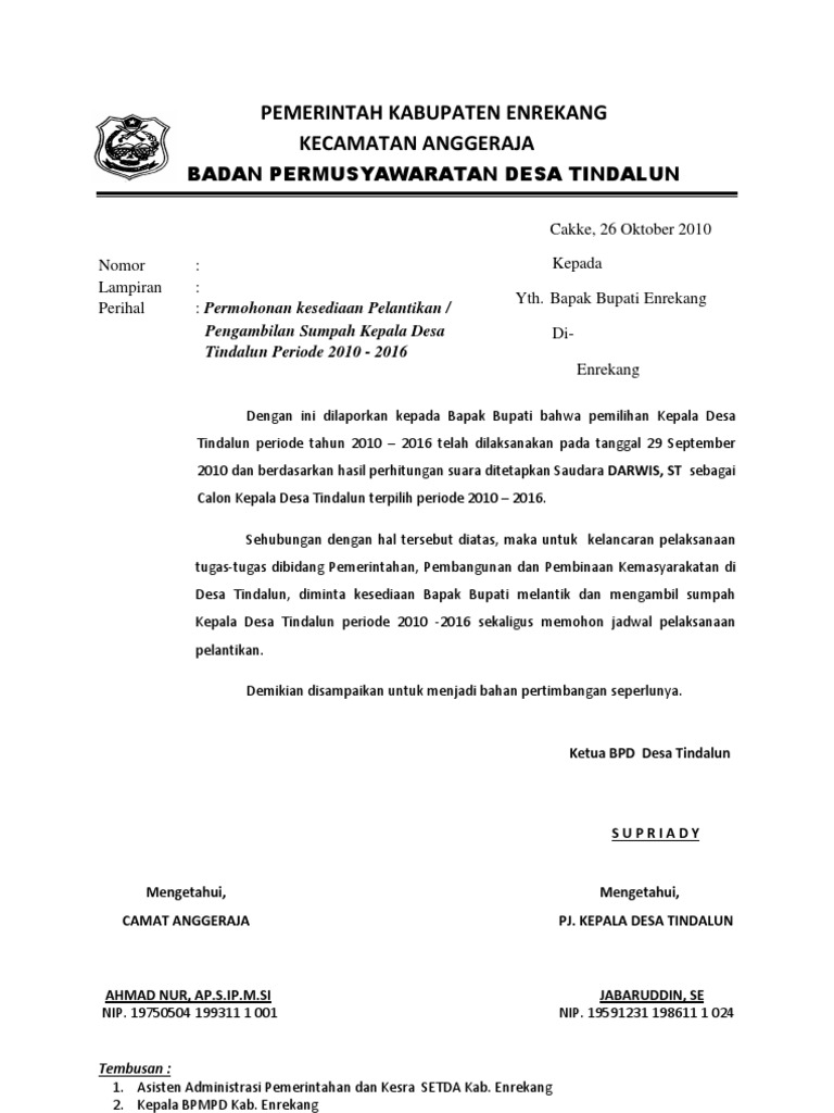 Surat Pelantikan