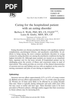 Caring for the Hospitalized Patient With an Eating Disorder