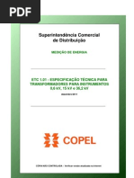 ETC101 Transformadores Para Instrumentos e Conjuntos de Medicao II