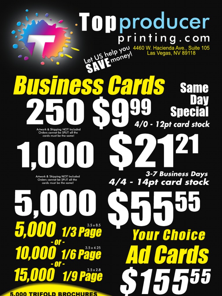 Fast Card Stock Printing Services | PDF