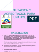 Expo Habilitacion y Acreditacion para Una Ips