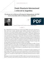 El Papel Del Fondo Monetario Internacional en La Crisis de La Argentina