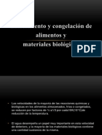 Enfriamiento y congelación de alimentos y