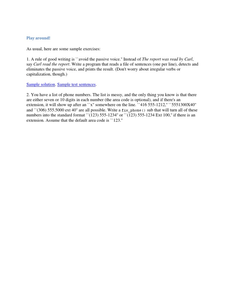 Programming Exercises for Coders | PDF | Computers